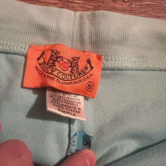 vintage juicy couture light blue terry cloth pants - Picture 3 of 4